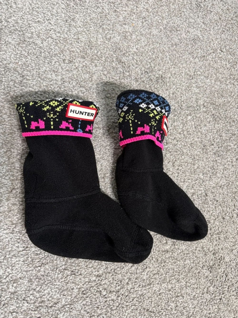 Hunter K1701 Kids Black Arcade Cuff Boot Socks